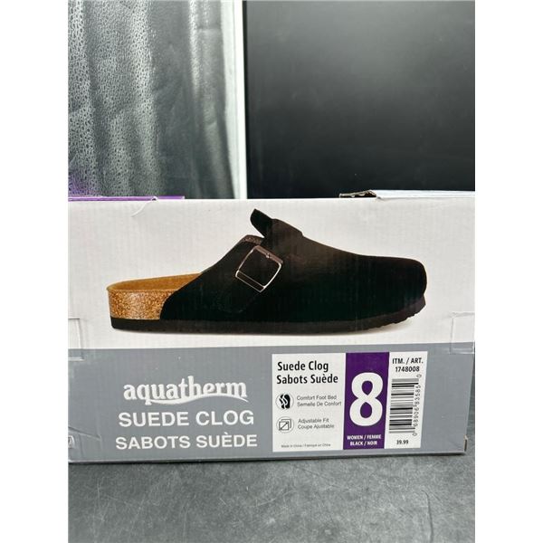 Aquatherm Suede Clog  Women’s 8 Adjustable Fit