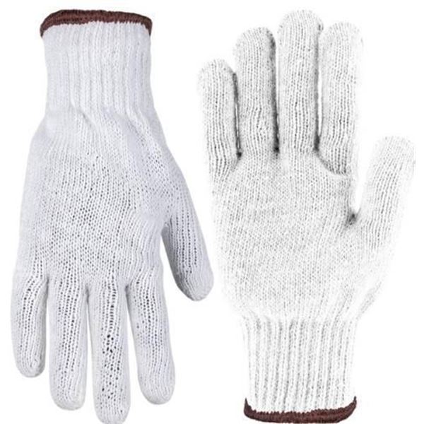 Holmes 12-Pair White Cotton/Polyester Men Work Gloves – Large Size