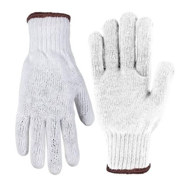Holmes 12-Pair White Cotton/Polyester Men Work Gloves – Large Size