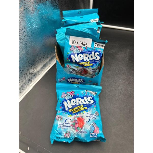 Lot of 10 Bags of Nerds Gummy Clusters – 142g Each