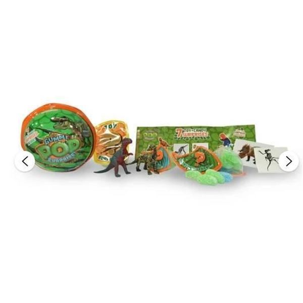 Gummi Pop Surprise Dinoz Set wit Collectible Toy and Candy Surprises- 6 Count