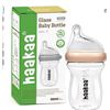 Image 1 : Haakaa Gen. 3 Glass Baby Bottle – 6 oz (180 ml) – BPA Free – Peach