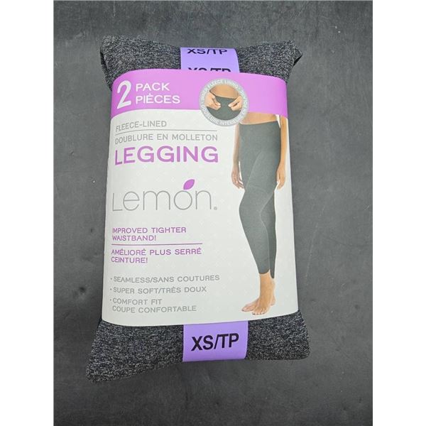 Lemon Fleece-Lined Legging Two-Pack – Size XS/TP