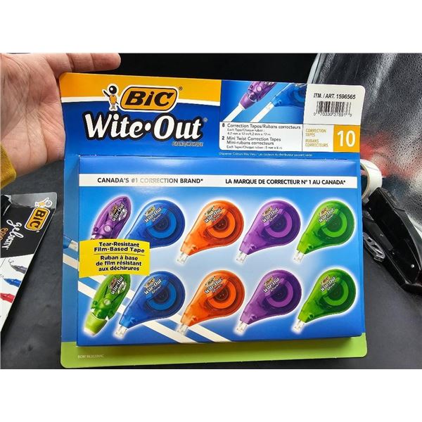 BIC Wite-Out Correction Tape Set, 10 Units