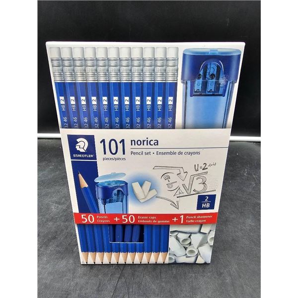 Staedtler Norica 101 HB Pencil Set with Sharpener and Erasers
