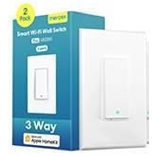 Meross Smart Wi-Fi Wall Switch MSS550 3-Way, Compatible with Apple HomeKit