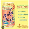 Image 1 : LaCroix Peach Pear Sparkling Water Beverage 8 Cans – 355 mL Each
