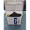Image 4 : Aquatherm Women Suede Clog Sabots Size 7 with Adjustable Strap