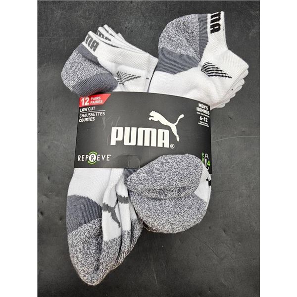 Puma Repreve Men’s Low Cut Socks, Size 6-12, 12 Pairs