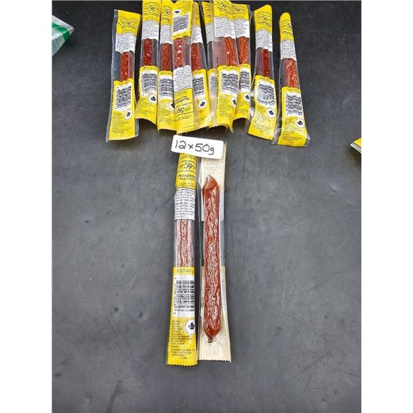 Set of 12 Beef Sticks 50g Each Individually Packed