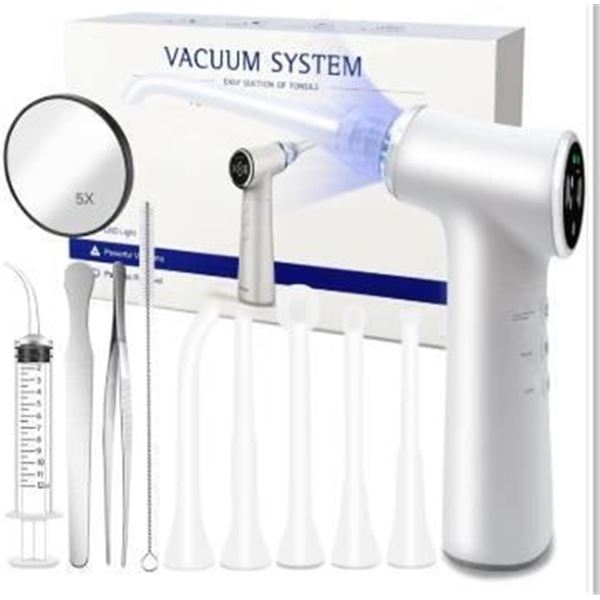 Tonsil Stone Vacuum System with LED Light and Suction Technology