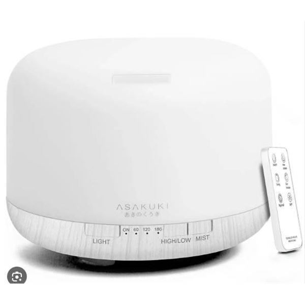 Asakuki 500ML Essential Oil Diffuser with LED Mood Light and Tuya App Integration