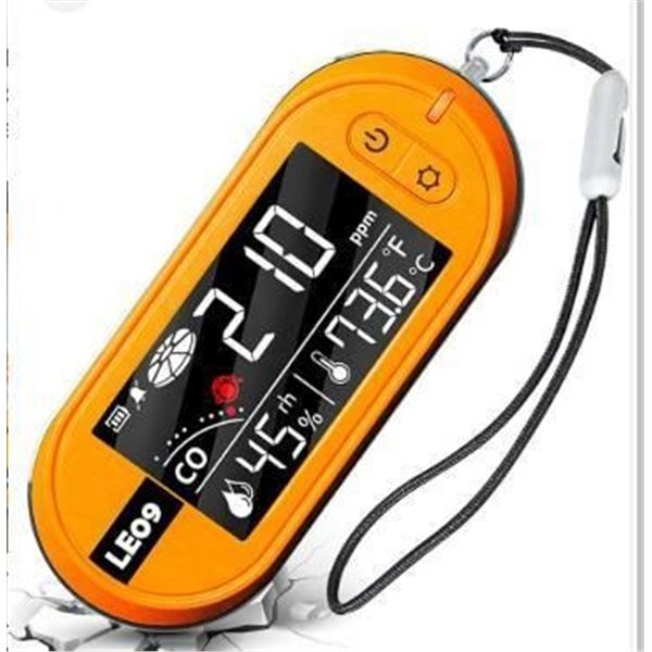 Portable CO Detector, Model LE09, Multi-lingual Display