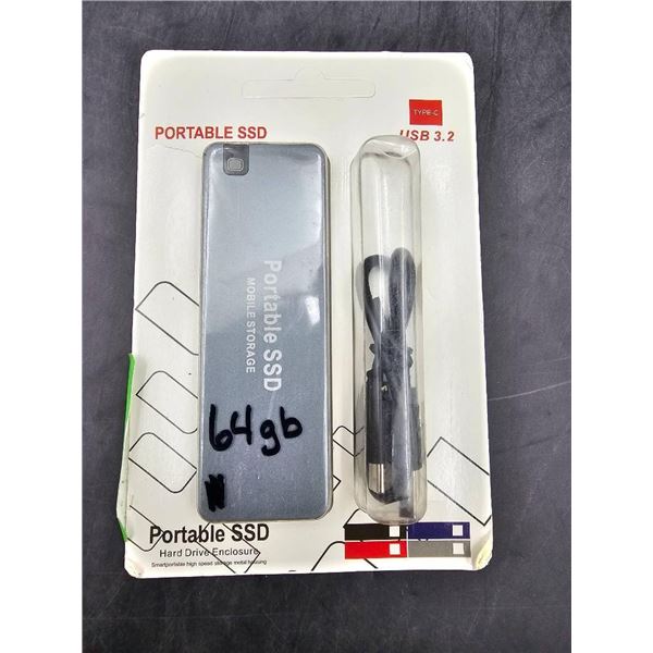 Portable SSD 64GB with USB 3.2 Interface