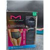 Image 2 : Maidenform Tummy Toning Briefs, 4-Pack, Size XL, Cooling Effect