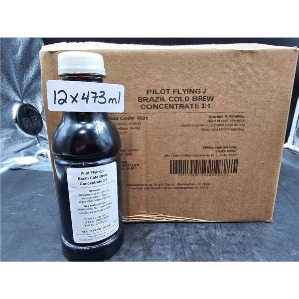 Pilot Flying J Brazil Cold Brew Concentrate 3:1, 12 x 473ml Bottles