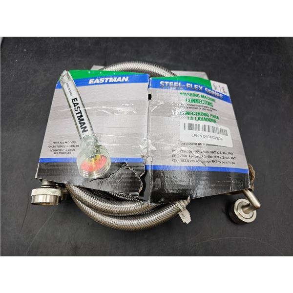 Eastman Steel-Flex Series Washing Machine Connectors, 6 Ft (1.8 m)