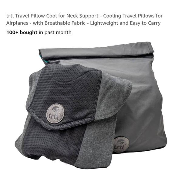 Trtl Travel Pillow Cool with Neck Support and Breathable Fabric
