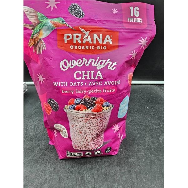 Prana Organic Overnight Chia Berry Fairy 800g With 16 Servings