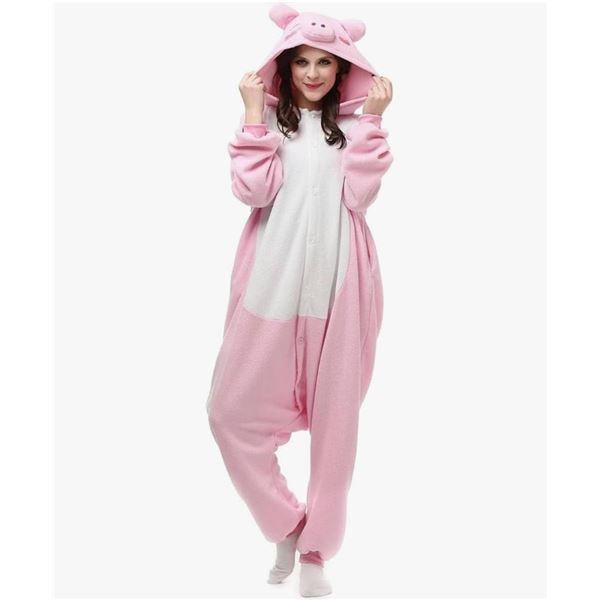 Hawfun Unisex Adult Pig Cartoon Costume Jumpsuit Pajamas – OSFM