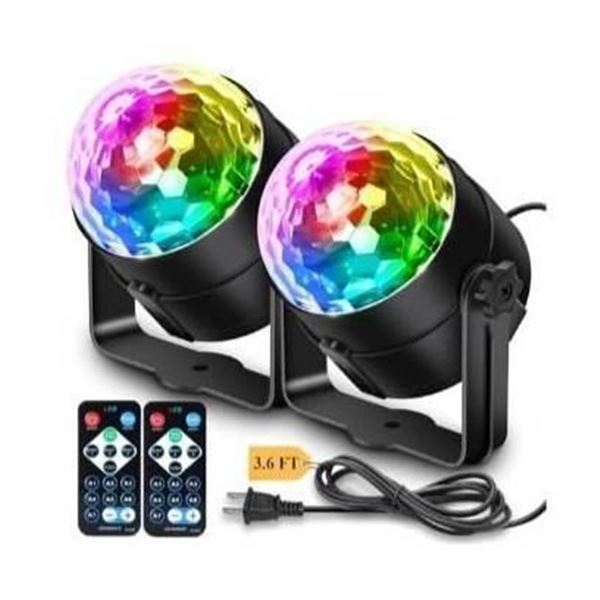 Apeocose 2-Pack Disco Ball Party Lights with Sound Activated Remote Control