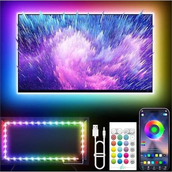 Kantutee TV LED Strip Backlight RGB 5050 2M Light Kit