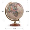 Image 3 : Waypoint Geographic Colombo 12″ Illuminated Antique Ocean-Style World Globe With Raised Rel