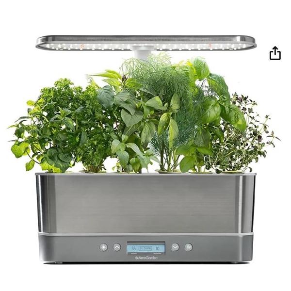 AeroGarden Harvest Elite Slim with 6-Pod Capability for Home Gardening