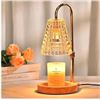 Image 1 : Funitree Candle Glass Candle Warmer Lamp with Timer Height Adjustable with Wooden Base