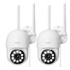 Image 1 : eudic 2K Outdoor Security Camera 2 Pack,4MP 5G/2.4G WiFi Wired,SD/Cloud Storage Camera Surveillance 