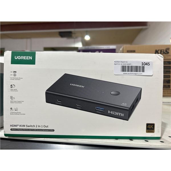 UGREEN HDMI KVM Switch 2 In 1 Out with 4K Support