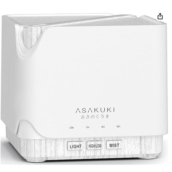 ASAKUKI Essential Oil Diffuser, Multifunctional Ultrasonic Aromatherapy Fragrant Oil Vaporizer Humid