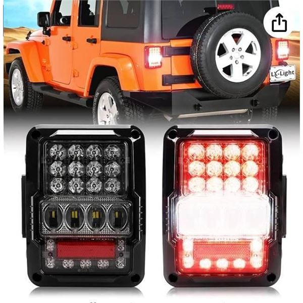 30W LED Tail Lights Compatible With Jeep JK, DOT Approved