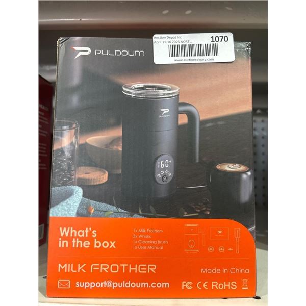 Puldoum Automatic Electric Milk Frother with Digital Display