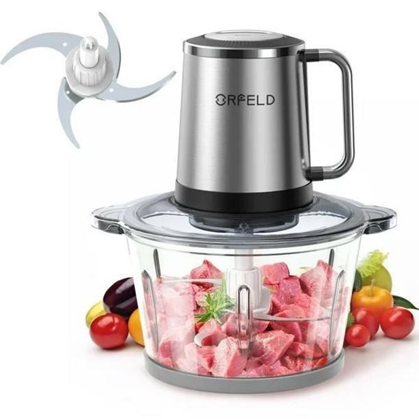 Orfeld 300W Meat Crusher With 2.0L Glass Capacity and 4 Stainless Blades