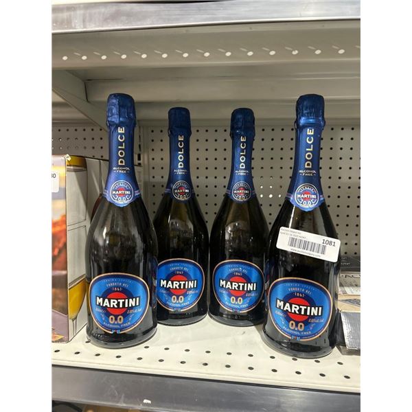 Martini 0.0 Alcohol-Free Sparkling Beverage, 750 mL x 4