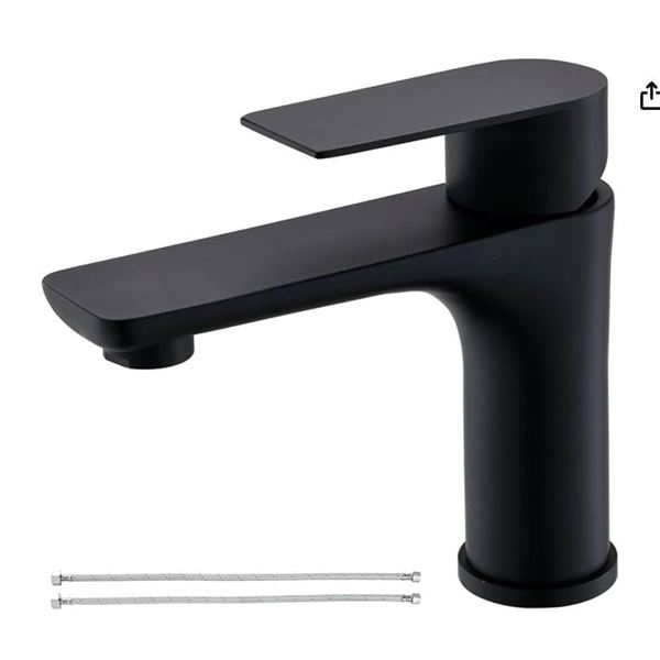 VSUNHOO BF019B Bathroom Faucet in Matte Black Finish With Hose