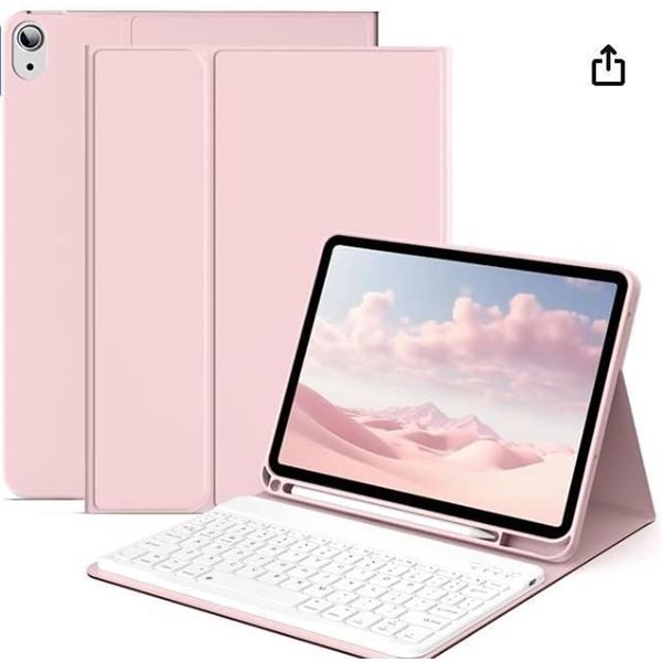Wireless Keyboard Case for Tablet, GKABY with Sleep/Wake Function – Pink *May Vary From Sto