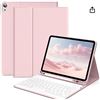Image 1 : Wireless Keyboard Case for Tablet, GKABY with Sleep/Wake Function – Pink *May Vary From Sto