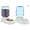 Image 1 : Amazon Basics Large Gravity Pet Food Feeder and Water Dispenser Bundle, Pack of 2