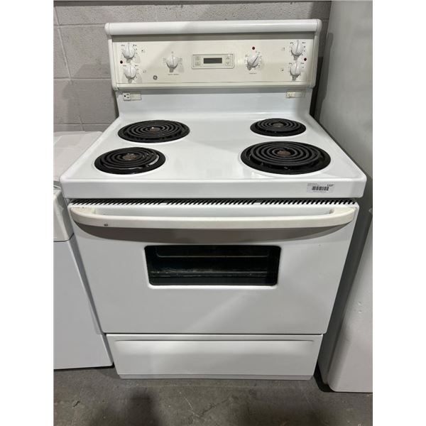 General Electric GRM315TZWW-5 White Coil-Top Electric Stove