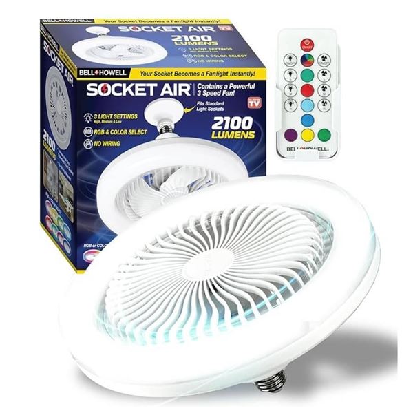 Bell + Howell Socket Air Light with 2100 Lumens and RGB Features