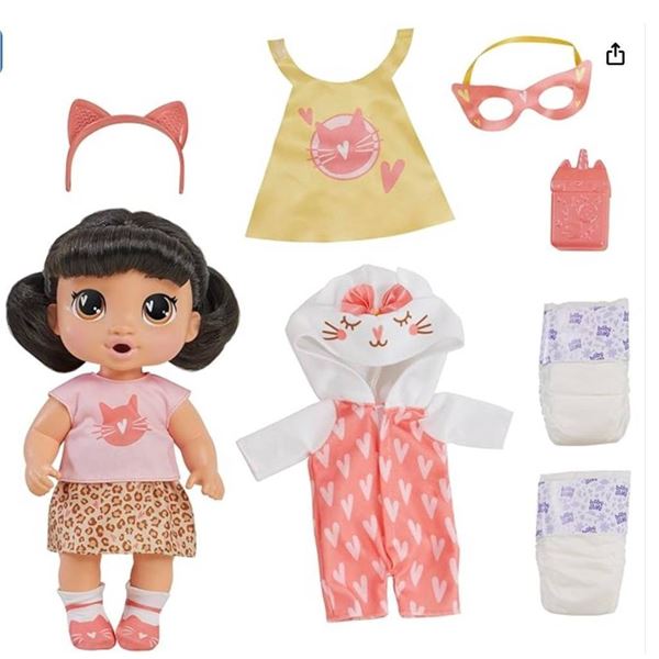 Baby Alive Katie Kat Doll, Includes Outfits and Accessories