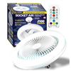 Image 1 : Bell + Howell Socket Air Light with 3-Speed Fan and RGB Color Control