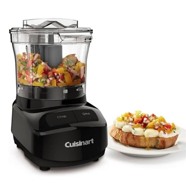 Cuisinart 3-Cup Mini Chopper/Grinder, Prep Processor, Grind & Chop, Purée & Emulsify, Black