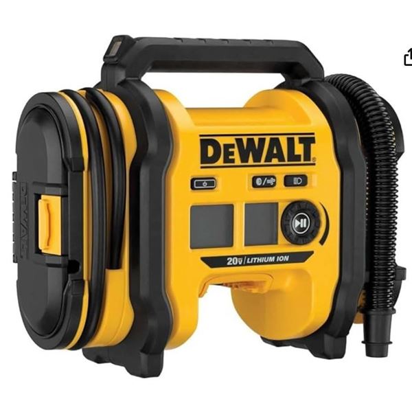 DEWALT 20V MAX* Cordless Tire Inflator, Tool Only (DCC020IB)