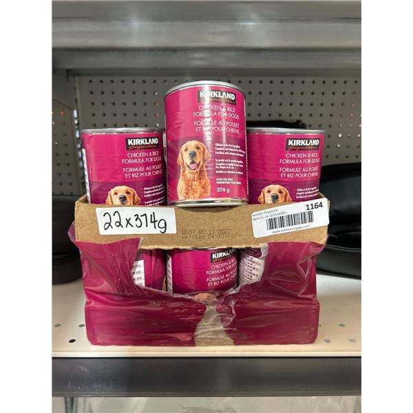 Kirkland Signature Chicken & Rice Formula for Dogs, 22 Cans x 374g
