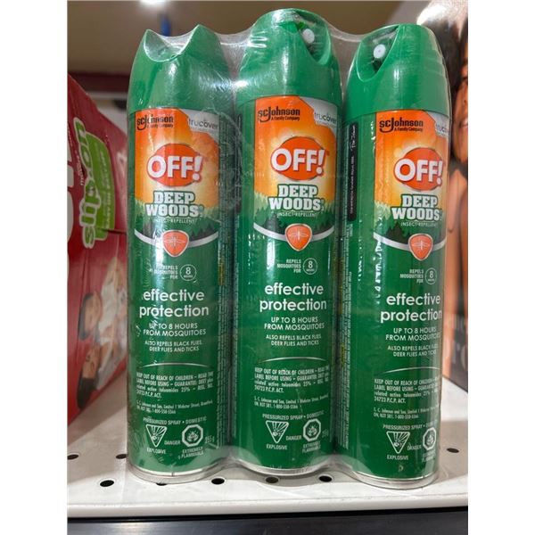 SC Johnson OFF! Deep Woods Insect Repellent 3 x 255g