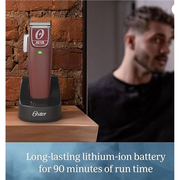 Oster Professional Cordless Hair Clippers, Fast Feed for Barbers and Hair Cutting with Detachable Bl