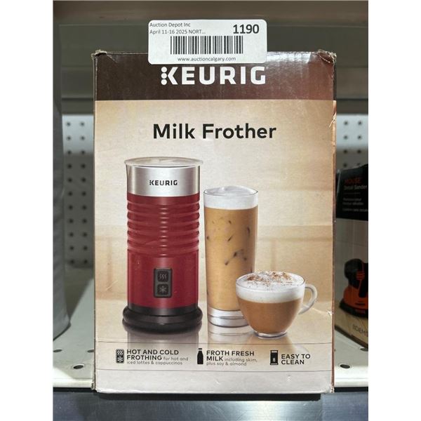 Keurig Milk Frother Model 500034604, Red, Hot and Cold Frothing Feature
